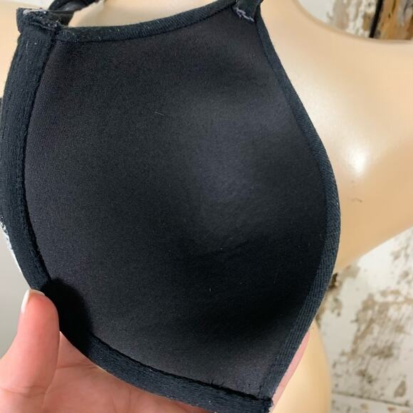 Victoria secret black logo band push up bra VS - Picture 5 of 5